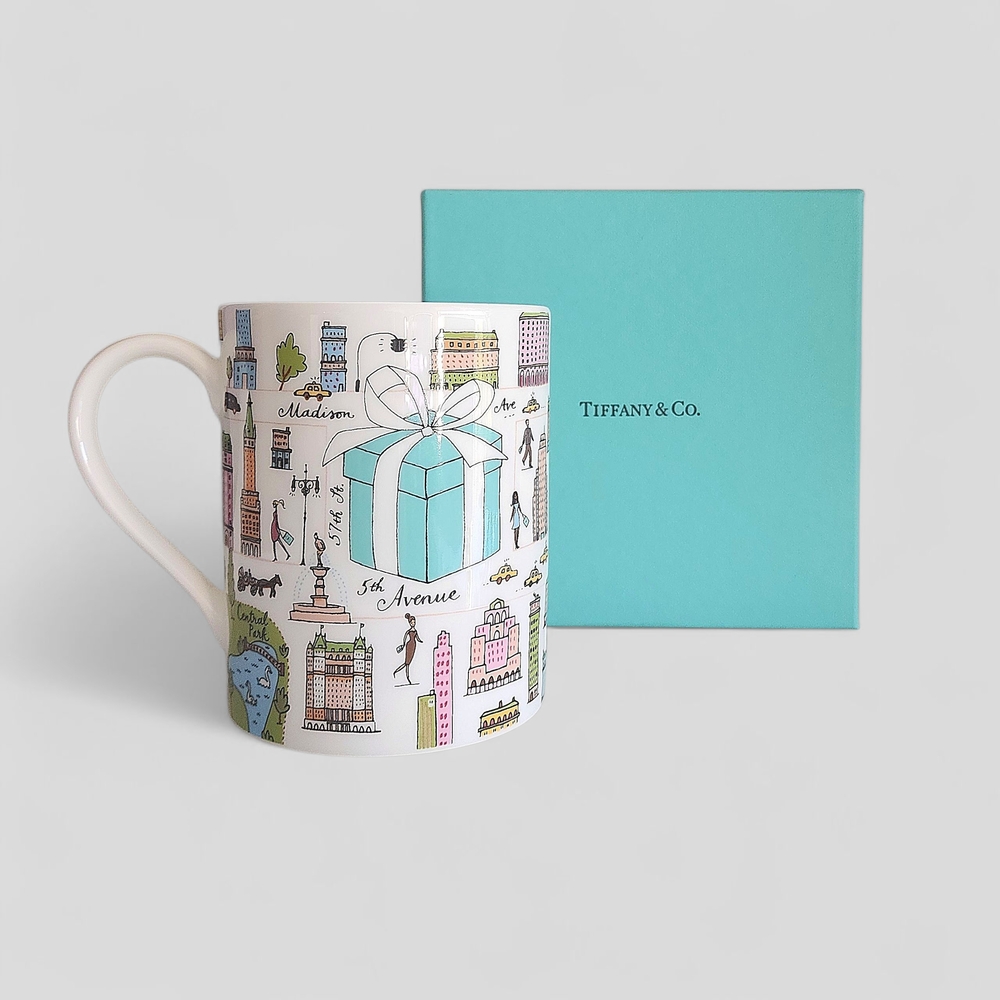 Tiffany & Co. NYC 5th Ave Mug with Blue Tiffany Box